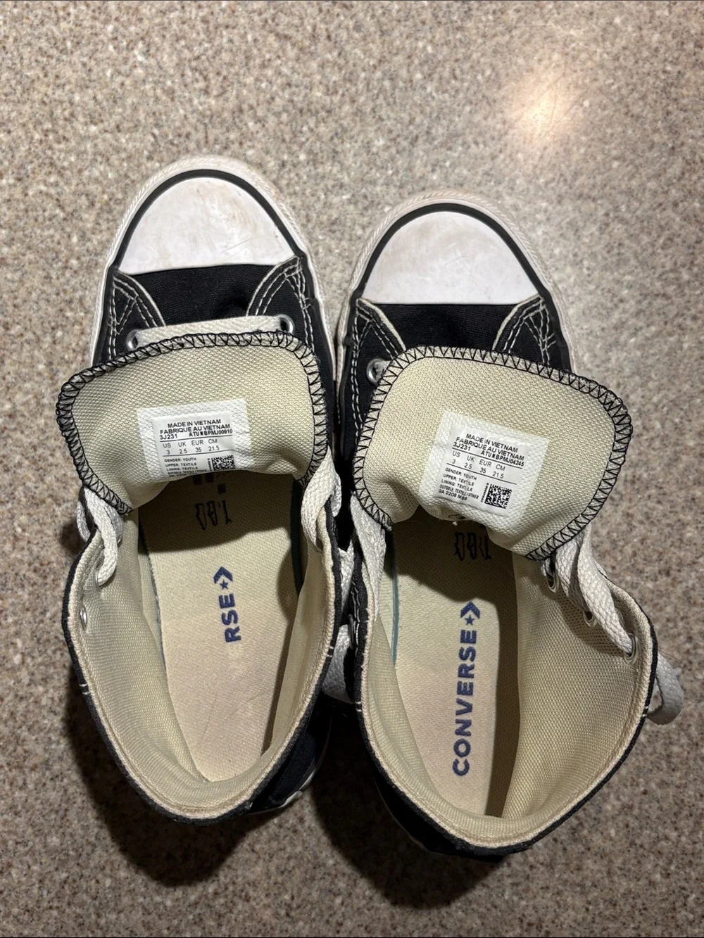 Converse Black & White High Top Sneakers